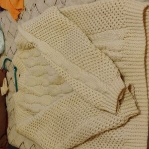 One size fits all hand made cream sweater